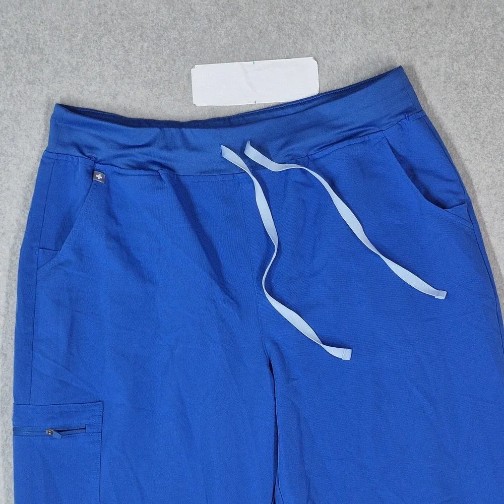 FIGS Women Scrub Pants XL/T Blue Cargo Zamora Technical Collection